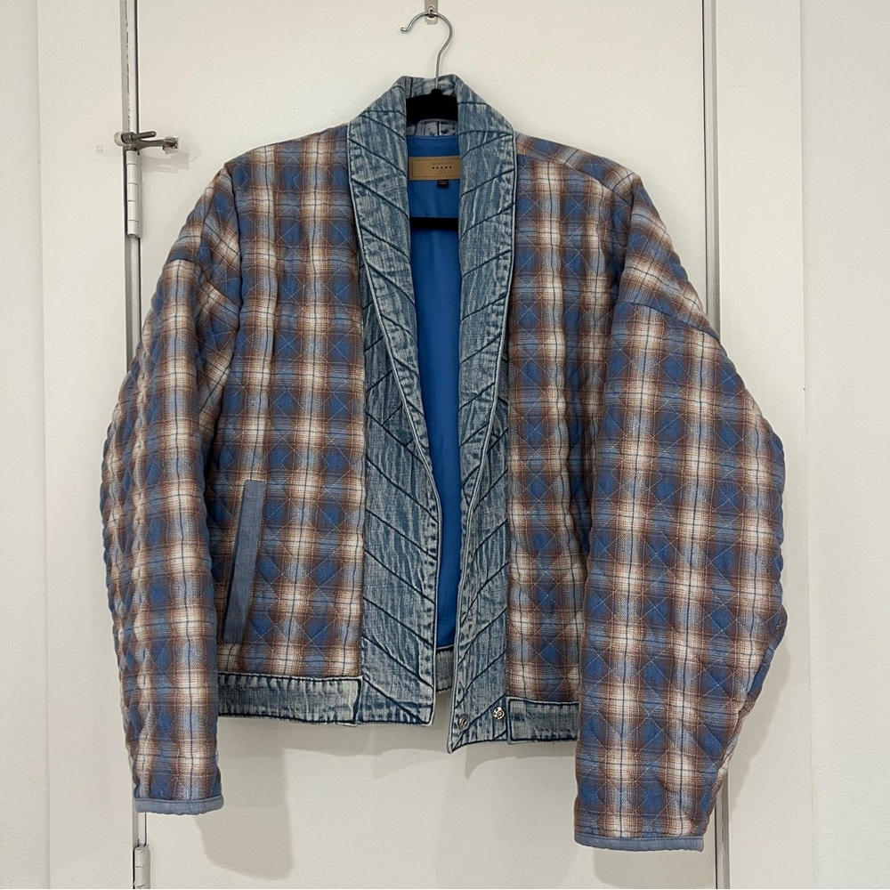 BLANKNYC Fall For You Plaid Quilted Kimono Jacket - Picture 2 of 10